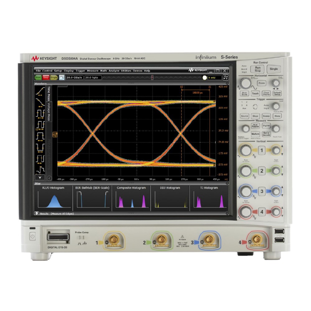 DSOS804A 高清晰度示波器：8 GHz，4 個模擬通道