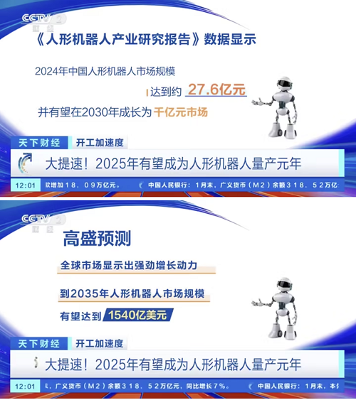 我國已成為全球領先的人形機器人生產國 去年市場規模達27.6億元