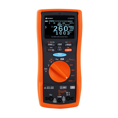 U1453A 絕緣電阻表，OLED 顯示屏，50V 至 1kV